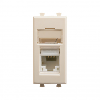 DKC Avanti Ванильная дымка Компьютерная розетка RJ-45  категория 5е 1 модуль