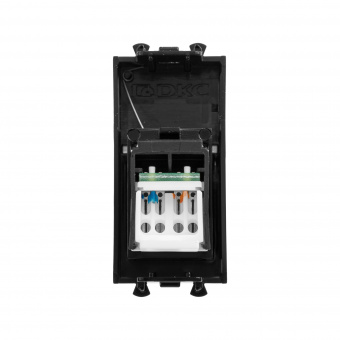 DKC Avanti Черный квадрат Компьютерная розетка RJ-45  категория 6А 1 модуль
