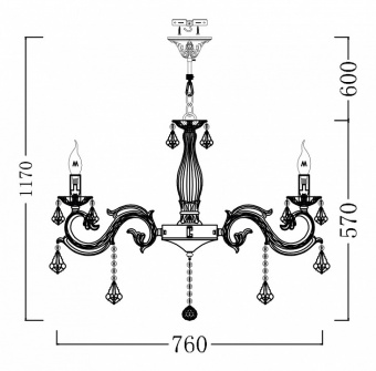 Подвесная люстра Maytoni Bronze 4 ARM245-08-W