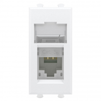 DKC Avanti Белое облако Компьютерная розетка RJ-45  категория  5е 1 модуль