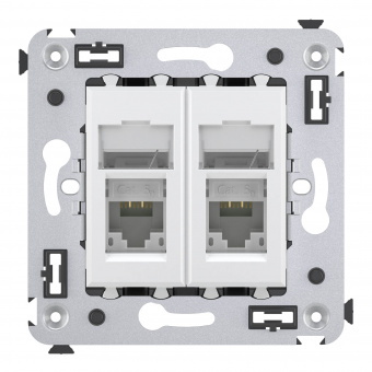 DKC Avanti Белое облако Розетка RJ-45 5e двойная