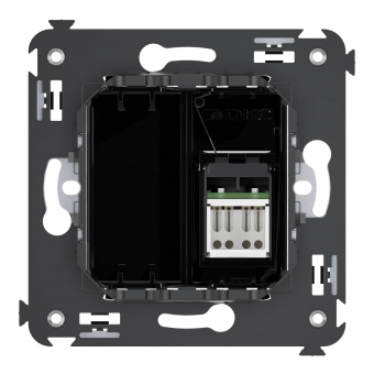 DKC Avanti Черный квадрат Компьютерная розетка RJ-45 один  категория 5e