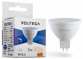 Лампа светодиодная Voltega Sofit GU5.3 GU5.3 6Вт 2800K VG2-S1GU5.3warm6W-D