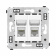 DKC Avanti Белое облако Компьютерная розетка RJ-45 двойная категория 6А DKC Avanti Белое облако Компьютерная розетка RJ-45 двойная категория 6А