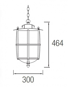 Светильник подвесной уличный Leds C4 Rustica 00-9866-18-M3