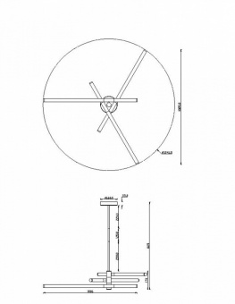 Люстра на штанге Maytoni Axis MOD106CL-L40G3K