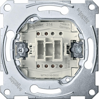 Merten Механизм QuickFlex Переключателя 1-клавишного безвинт.зажим 10А MTN3116-0000