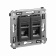 DKC Avanti Черный матовый Компьютерная розетка RJ-45 двойная  категория 6А