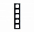ABB Basic 55 Шато (чёрный) Рамка 5-ая 1725-0-1510 2CKA001725A1510