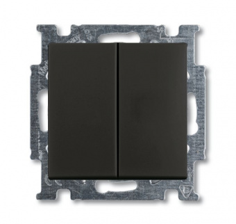 ABB Basic 55 Шато (чёрн) Переключатель 2-х клавишный 2006/6/6 UC-95-507 2CKA001012A2181