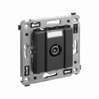 DKC Avanti Черный матовый Розетка TV проходная