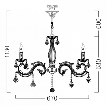 Подвесная люстра Maytoni Bronze 4 ARM245-06-W