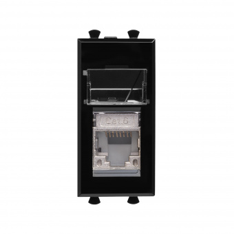 DKC Avanti Черный квадрат Компьютерная розетка RJ-45  категория 6
