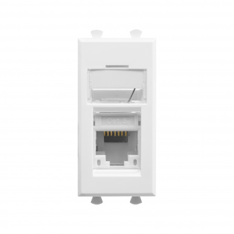 DKC Avanti Белое облако Компьютерная розетка RJ-45  категория  5е 1 модуль