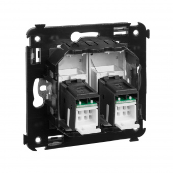 DKC Avanti Закаленная сталь Компьютерная розетка RJ-45 двойная  категория 5e