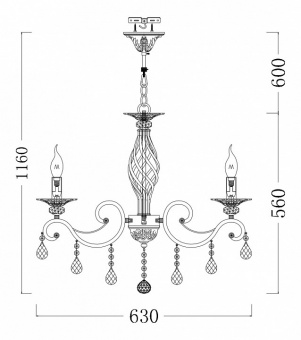 Подвесная люстра Maytoni Grace ARM247-06-G