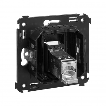 DKC Avanti Черный матовый Компьютерная розетка RJ-45 один  категория 5e. Экранированная