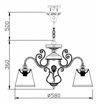 Подвесная люстра Maytoni Vintage ARM420-03-R