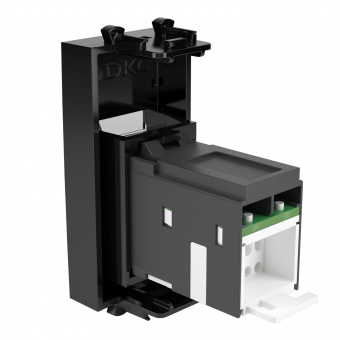 DKC Avanti Черный квадрат Компьютерная розетка RJ-45  категория 6А 1 модуль