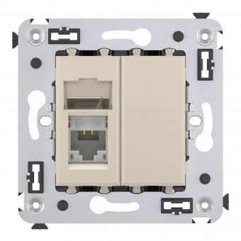 DKC Avanti Ванильная дымка Компьютерная розетка RJ-45 один  категория 5e